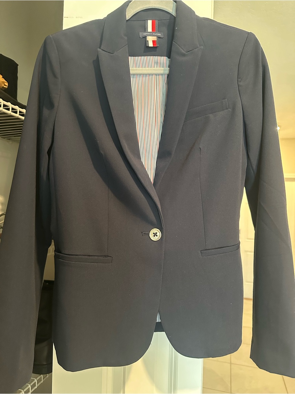 Tommy Hilfiger Classic Navy Single-Button Sport Coat